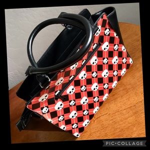 Dancing Days by BANNED 💀 black/red argyle PURSE